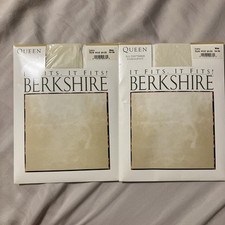 2 - NIP Vintage Berkshire It Fits. It Fits Pantyhose Sz 1X-2X Queen Ivory