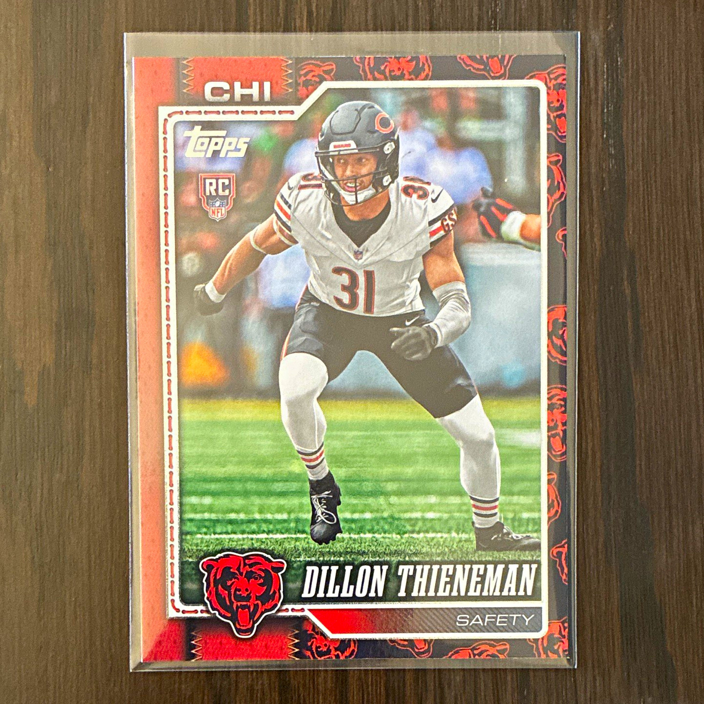 2026 Topps Football Dillon Thieneman Chicago Bears Rookie Card  Bears Border 350