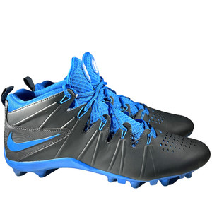Nike Huarache Mens Lacrosse Cleats Shoes Size 13 Sneakers Black Blue - LIGHT USE