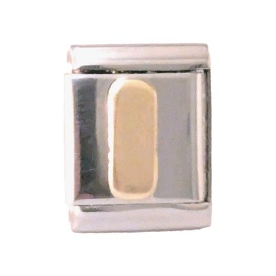Authentic Nomination BIG Italian Charm 13mm Link Gold Flat Letter I M2*