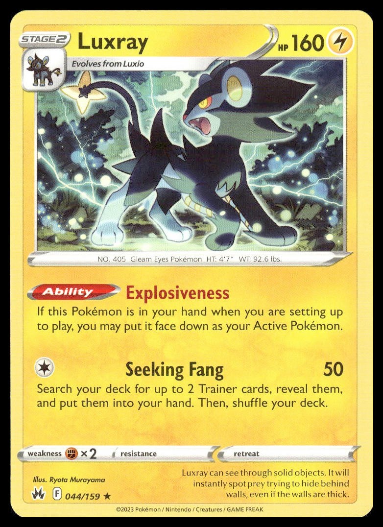 Luxray (44) 044/159 SWSH: Crown Zenith Pokemon TCG NM
