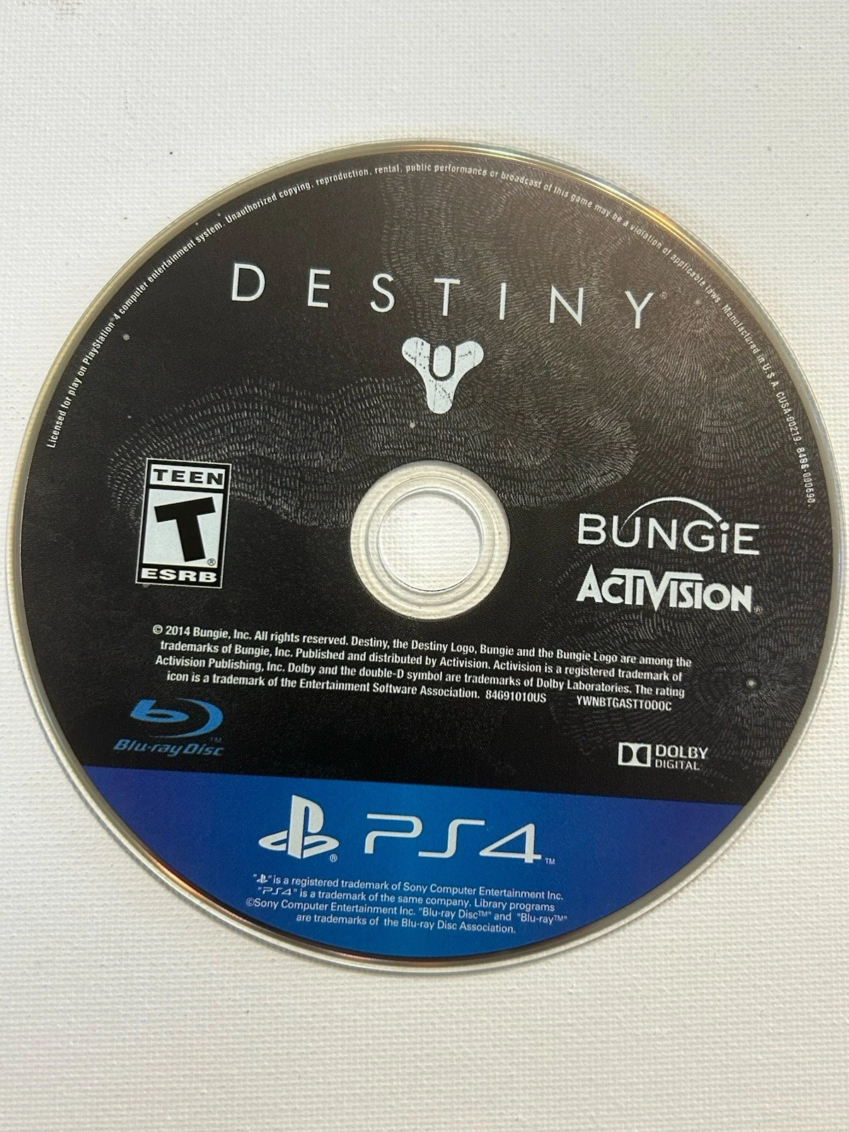 Destiny PS4 (Sony Play Station 4) "Loose Game Disc Only"