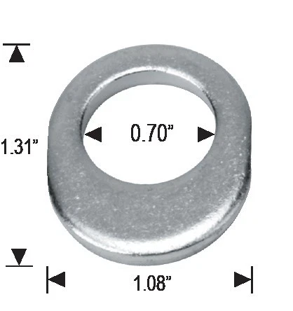 10 tuercas 1/2-20 tuerca magnética cromada .75 vástago Keystone arandela desplazada Foto 3 de 3