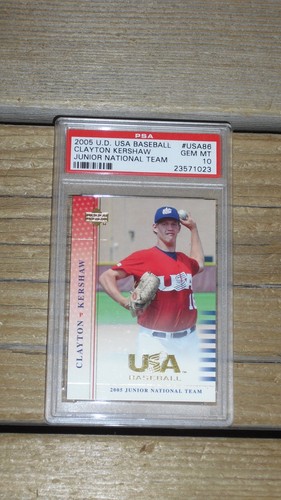2005 Upper Deck #USA86 Clayton Kershaw Rookie Card - PSA GEM MINT 10 - 23571023 - Foto 4 di 4