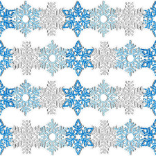 65Ft Winter Snowflake Bulletin Board Borders, Snowflake Border for Bulletin Boar