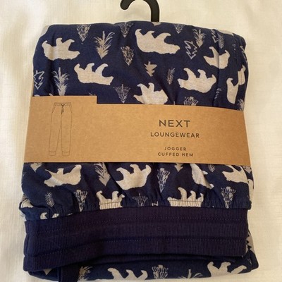 NEXT Herren Loungewear Pyjama/Jogginghose mit Bündchensaum Größe XL Neu Eisbär