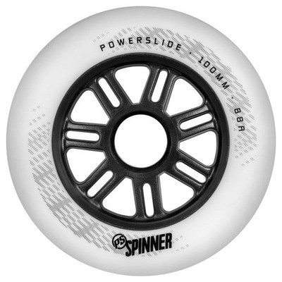 Powerslide SPINNER 100 mm 88A Rollschuh-Räder, 3 Stück, Weiß