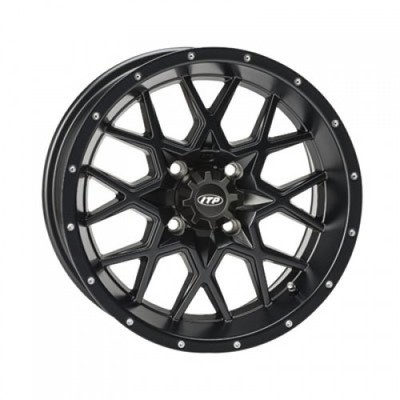 4/156 ITP Hurricane Wheel 14x7 4.0 + 3.0 Matte Black 1428638536B
