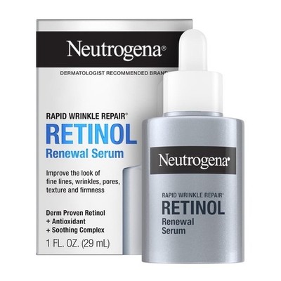 Neutrogena Rapid Wrinkle Repair Renewal Serum Retinol Face +Antioxidant 1 fl oz