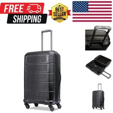 Stratum 2.0 Expandable Hardside Luggage with Spinner Wheels, 24" SPINNER, Jet...