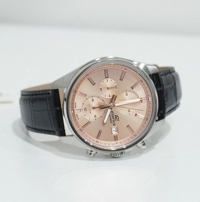 Casio Edifice EFV-610EL-5A Chronograph Analog Black Leather Quartz Men's Watch