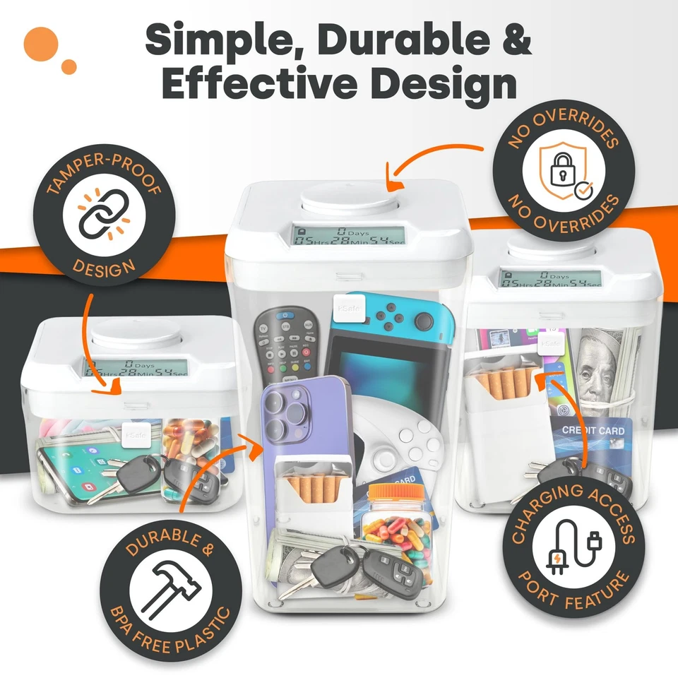 Time Locking Container, Phone Jail, Medication Lock Box, Break Bad Habits, Qu... - Image 3 of 4