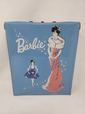 Vintage 1962 Ponytail Barbie Blue Vinyl Doll Carrying Case 60's Mattel