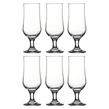 6/12x 385ml Stemmed Tulip Beer Glasses Craft Lager Ale Cider Pub Home Bar Drinks
