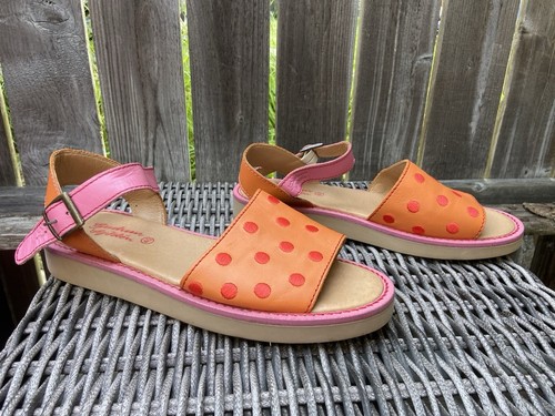 Gudrun Sjoden Nappa Sandalen Masala 24 rosa orange Leder gepunktet Gr. 40 / 9