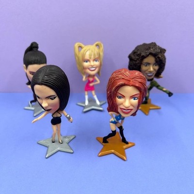 Vintage Spice Girls TOPPs Big Head Band Dolls Toy Figures Complete Set 1990s