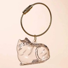 Transparent Pet Hair Keepsake Keychain Cat Fur Memorial Pendant Gift Lover