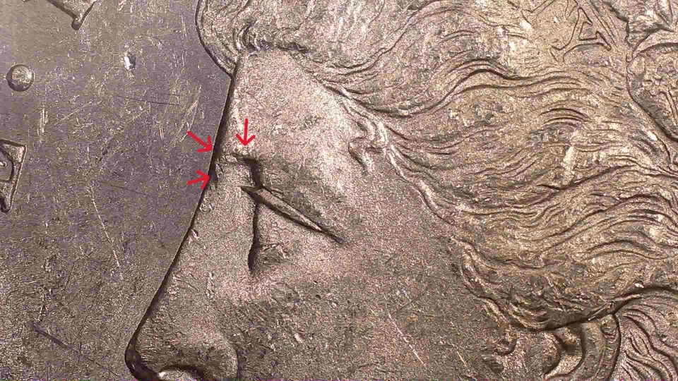 1881-O Morgan Silver Dollar NGC BU Original Bag Fragment VAM 1D Pummeled Eye - Image 4 of 4