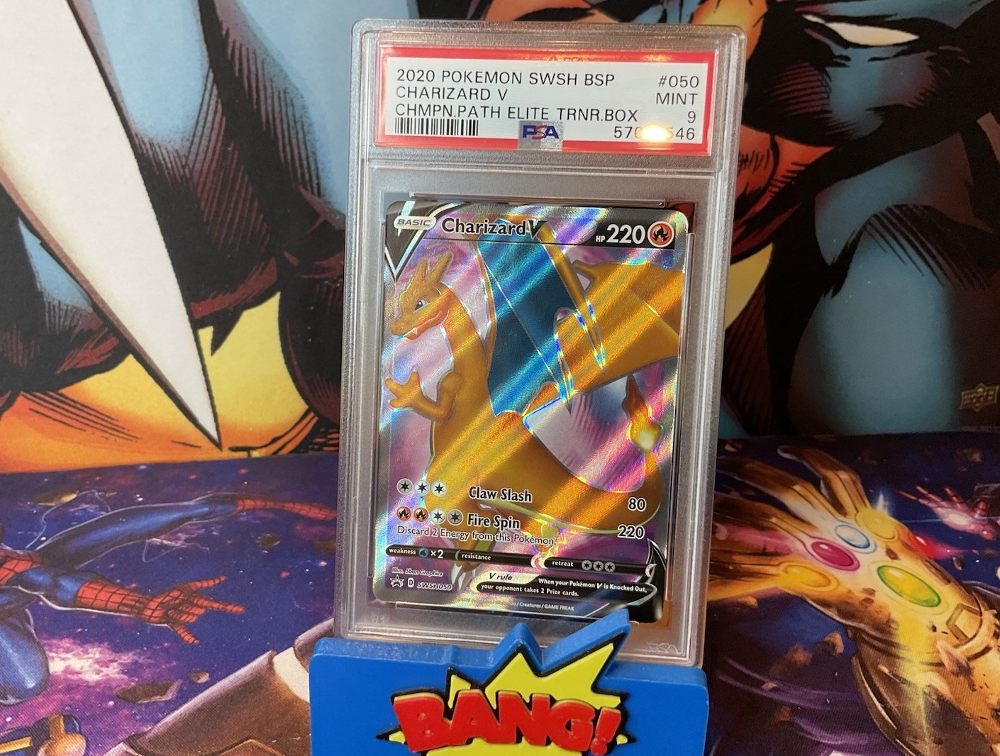 🔥2020 Pokemon SWSH BSP #050 Champions Path Charizard V 🔥Psa 9 view 2