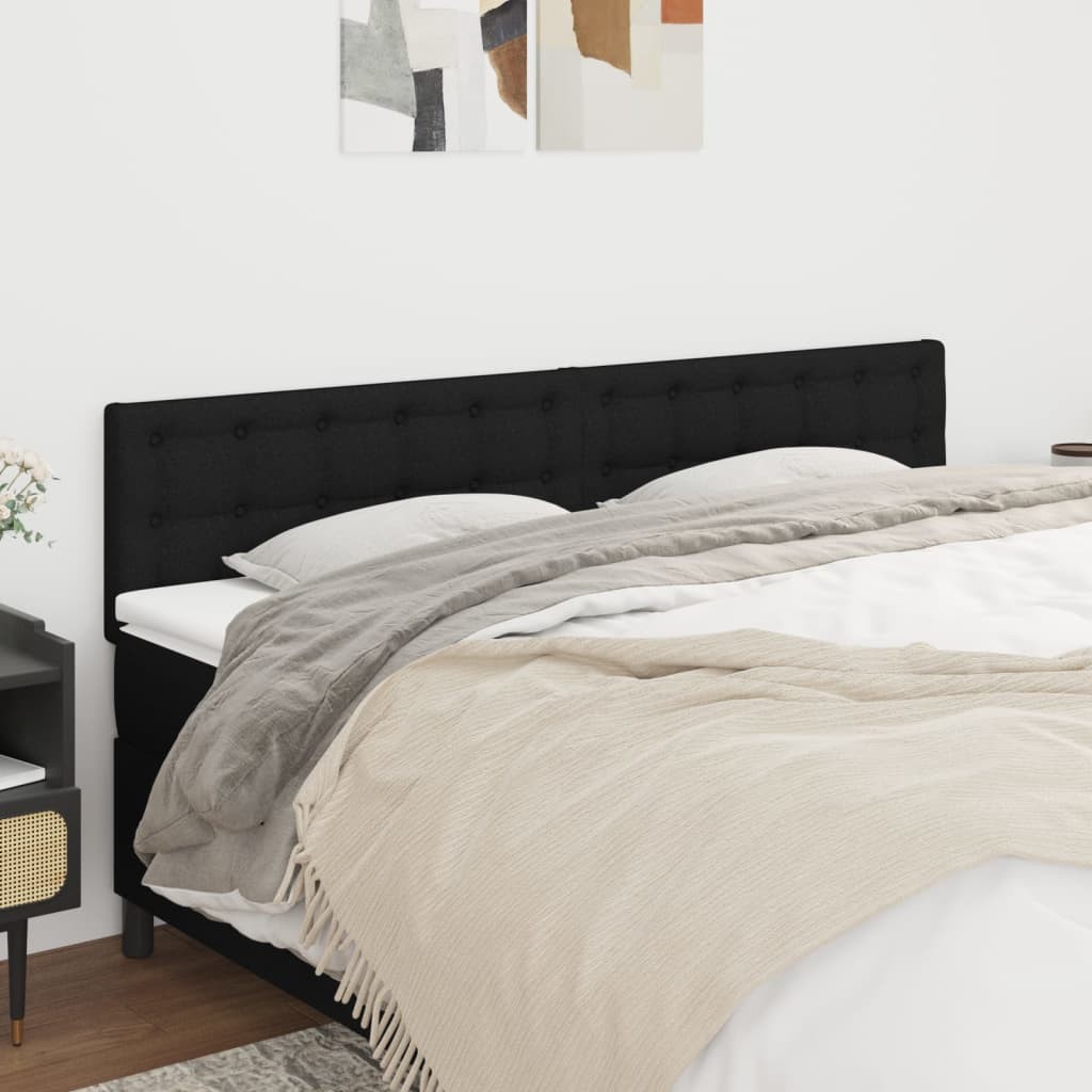 Testiera vidaXL 2 pz Nera in Tessuto 80x5x78/88 cm