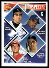 Carlos Delgado  Jason Kendall  Paul Bako PROS, 1994 Topps #686