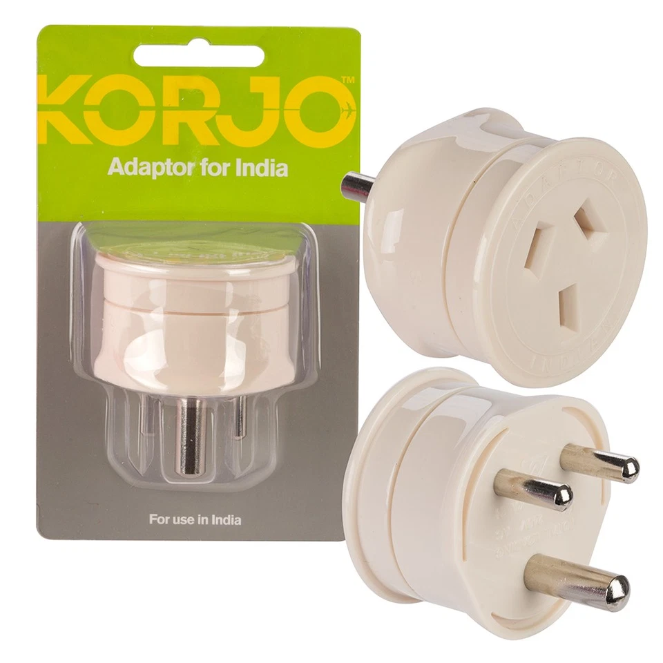 NEW Korjo India Adaptor Plug