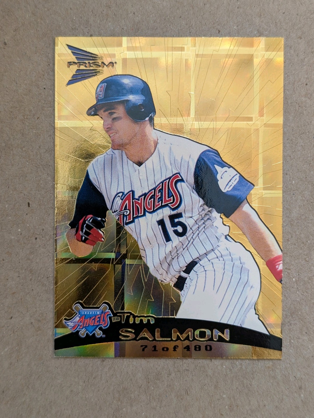 1999 Pacific Prism - Tim Salmon #5 Holographic Gold /480