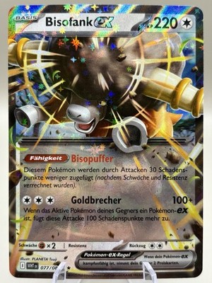 Pokemon Bisofank ex | Deutsch WHT 077/086 Weiße Flammen | Near Mint