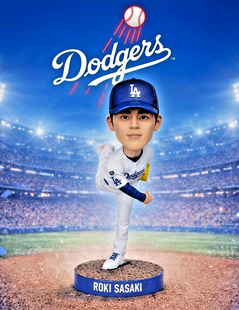 Roki Sasaki 2026 Bobblehead Los Angeles Dodgers 4/25/26 SGA | eBay