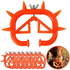 TIHOOD 10PCS Cow Nose Ring Farm Livestock Animal 10 Count Pack of 1 , Orange