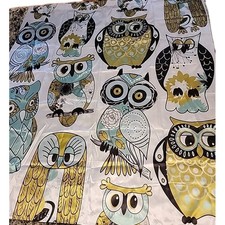 Hootie Owl Silk Curtain Panel/shower Curtain. 67" X 80"