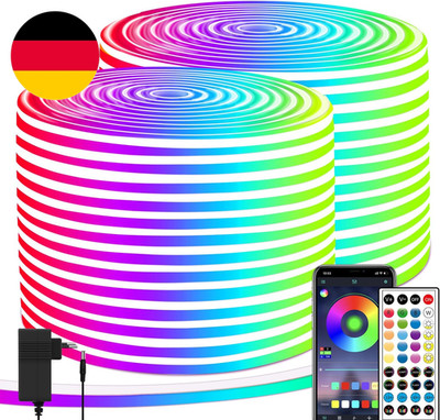 40M RGB Neon LED Streifen, Flexible Streifen DC 24 V Led-Lichtseile Mit App/Fern