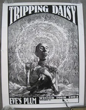 VINTAGE 1994 TRIPPING DAISY / EVE'S PLUMB POSTER FRANK KOZIK UNFINISHED - READ