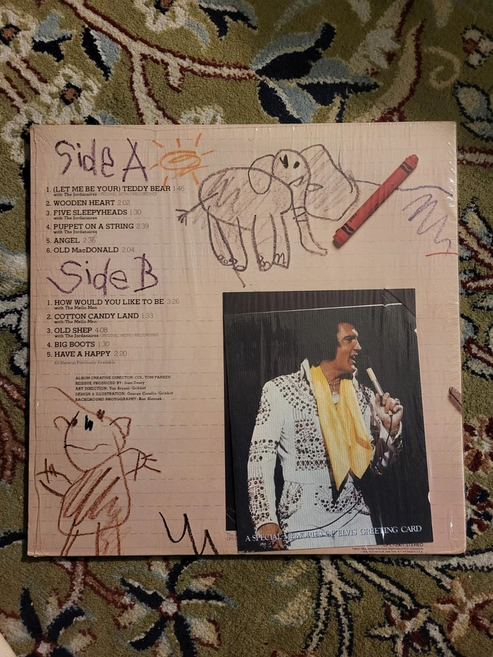 ELVIS PRESLEY Sings For Children And Grownups Too 12" Vinyl LP RCA CPL1-2901 VG+ Foto 2 de 4