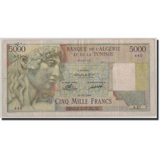 [#315771] Banknote, Tunisia, 5000 Francs, 1949, 1949-11-18, KM:27, VF