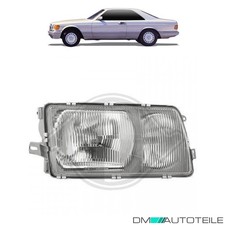 DEPO/TYC Scheinwerfer rechts H4 H3 für Mercedes Benz S-Klasse W126 Bj. 1980-1991