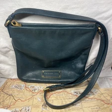 Marc by Marc Jacobs Forest Green Pebbled Leather Convertible Strap Bag Free Ship