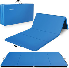 Balancefrom 10X4 Feet 4-Panel Folding Gymnastics Mat   2-Inch Thick Pad with Vin