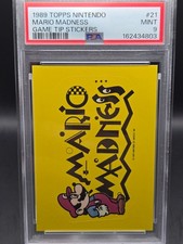 1989 Topps Nintendo Mario Madness Game Tip Stickers PSA 9 MINT Vintage #21