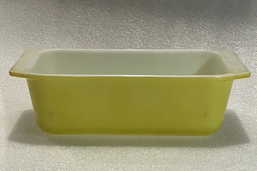 Vintage Yellow Pyrex Ovenware Rectangular Baking Dish 8.5" x 4.5" x 2.5"