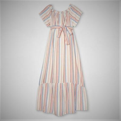 isabel maternity dress Striped Short Sleeve Woven - Maternity Sz X-Small NWT A scoop neckline Ingrid & Isabel Maternity Breeze