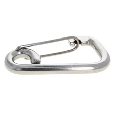 M16 Carabiner Spring Hook Buckle Clip Key Chains Camping Hiking Stainless Steel