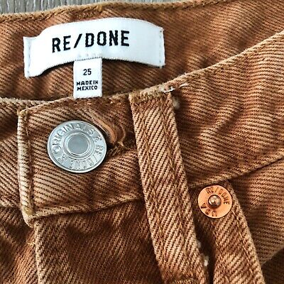 RE/DONE Jeans Womens 25 Ultra High Rise Stove Pipe Washed 70 RE/DONE Jeans Womens 25 Ultra High Rise Stove Pipe Washed 70