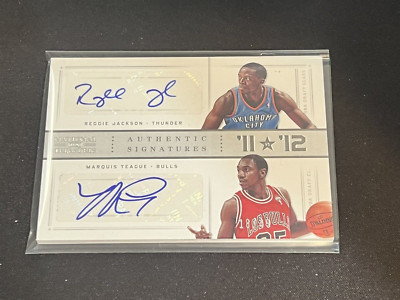 Reggie Jackson/Marquis Teague /49 Dual Autos 2012-13 National Treasures #49 (NM)