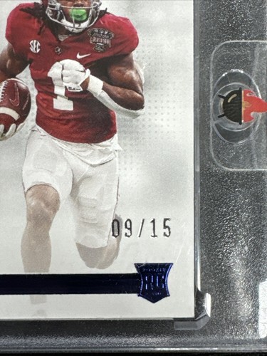 Parche de novato Panini Flawless RPA Jahmyr Gibbs 2023 zafiro automático/15 - Imagen 2 de 3