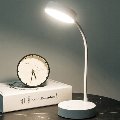 LED Portable Dimmable Table Lamp USB Plug Battery Powered Desk Night LED Lamp - Photo 6/8