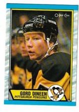 1989-90 OPC O-Pee-Chee #256 GORD DINEEN PITTSBURGH PENGUINS 