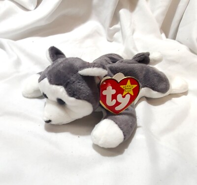 1997 Ty Beanie Babies Nanook  Dog Husky ERRORS Stuffed Animal Plush