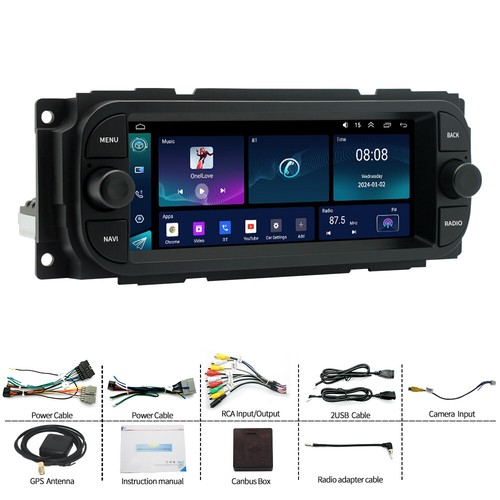 6.8'' Android 13 Car Stereo Radio GPS Navigation 4G+32GB For Jeep Chrysler Dodge - Bild 2 von 23