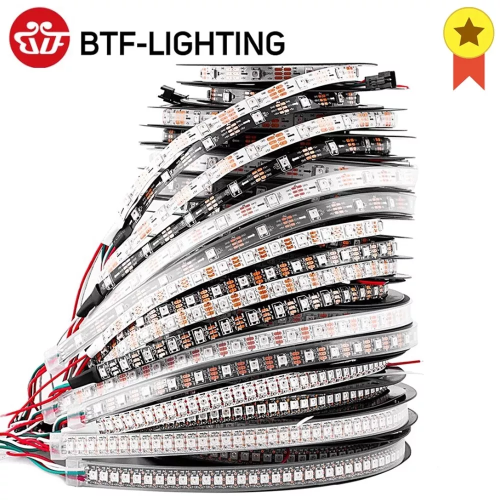 1-5m WS2812B Led Lights WS2812 RGB Strip Individually Smart Pixel 5V | eBay